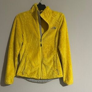 Yellow North Face Zip Up Fleece